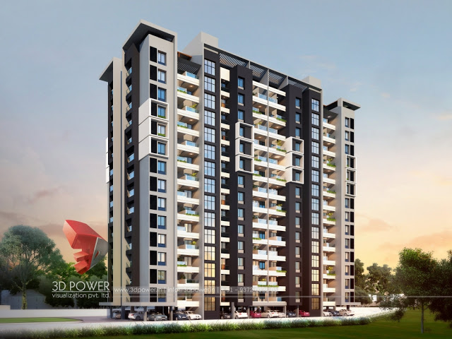 highrise apartment rendering company-3d power