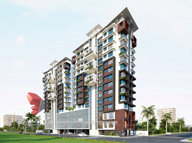 3d architectural walkthrough for highrise apartment